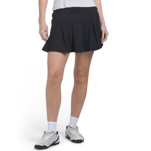G LIFESTYLE Black Upf 50 Pleated Mini Skort